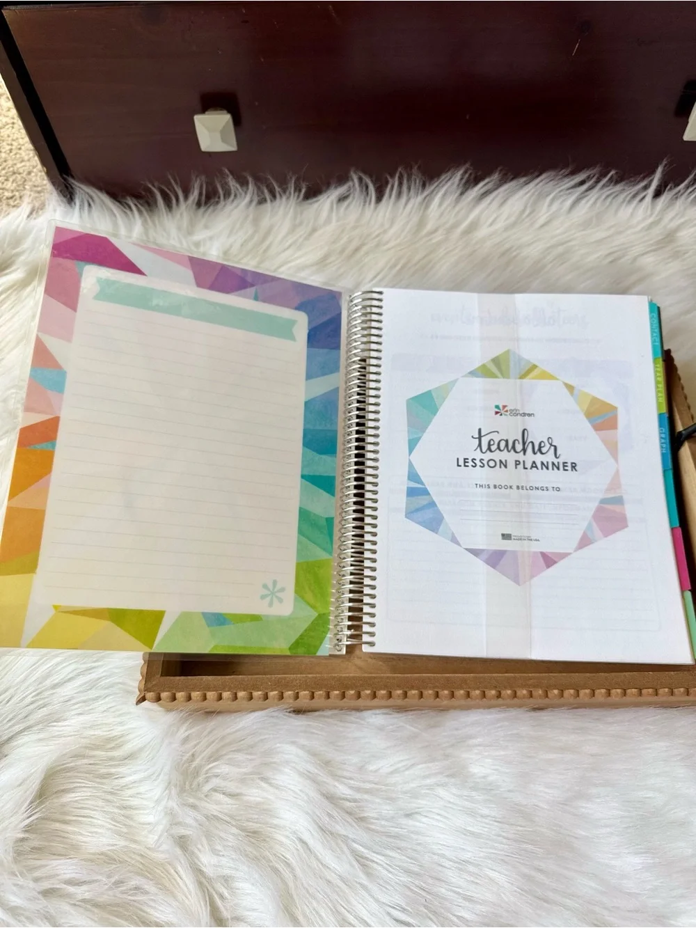 Erin Condren Kaleidoscope Colorful Undated Teacher Lesson Planner 8.5x11
